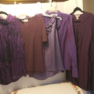 Lot of 5 for $20 silk shirts!